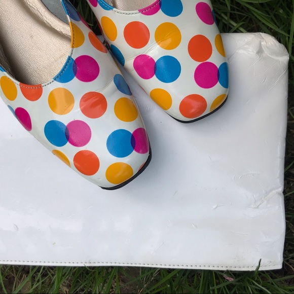 Vintage RARE 60s polka dot shoe and bag set - Picture 4 of 7
